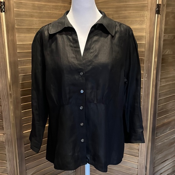 Talbots Tops - Talbots button down linen top size 16P